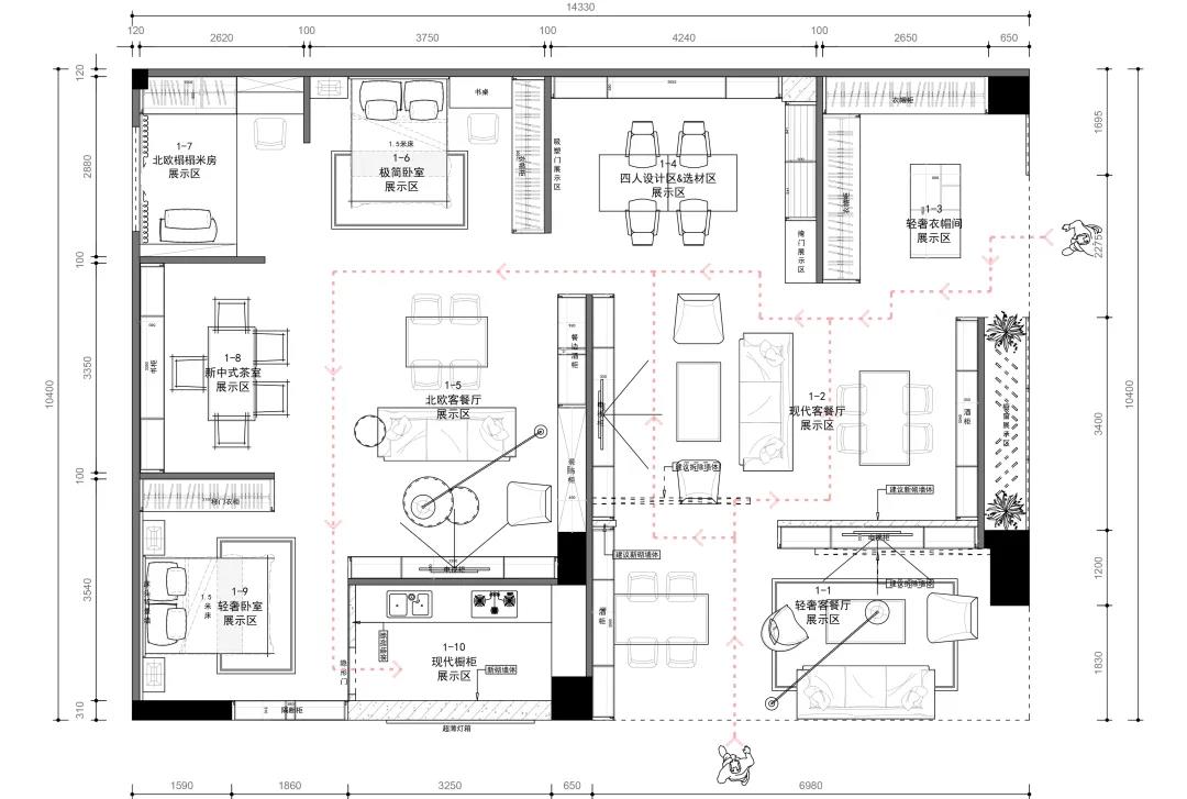 華洲木業︱陜西西安戰略合作商 150㎡ 展廳空間設計案例(圖1)